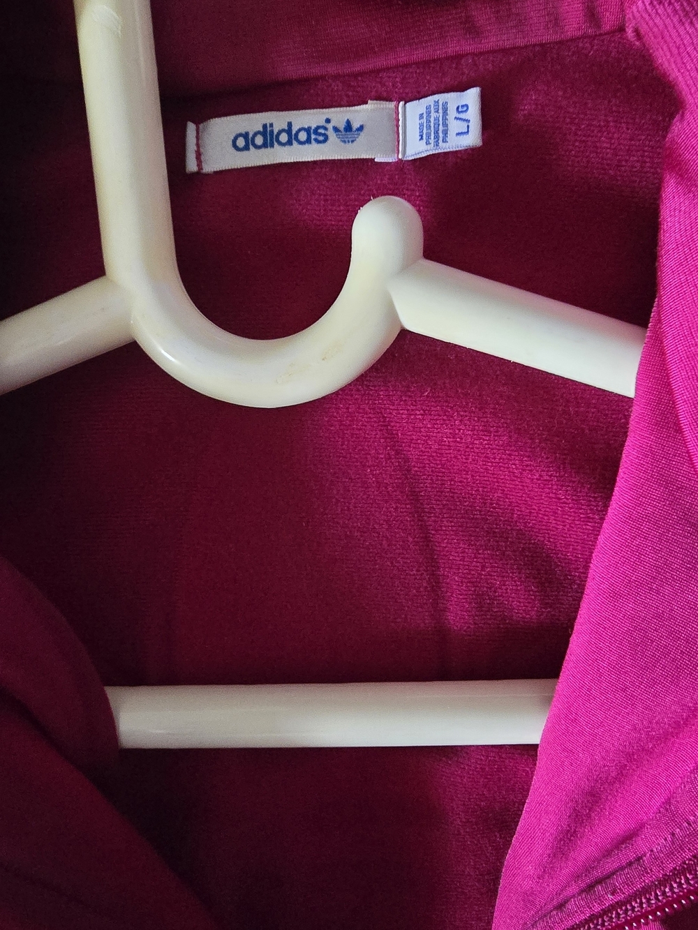 adidas Magenta Trefoil Jacket with White Tag - Picture 2 of 3